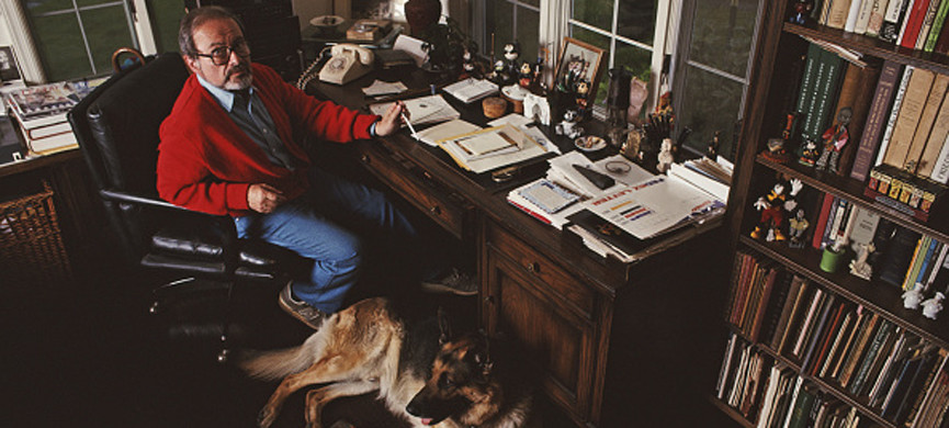 American illustrator and children's writer Maurice Sendak (1928 — 2012) at his home in Ridgefield, Connecticut, 16th May 1990. (Photo by Barbara Alper/Getty Images)