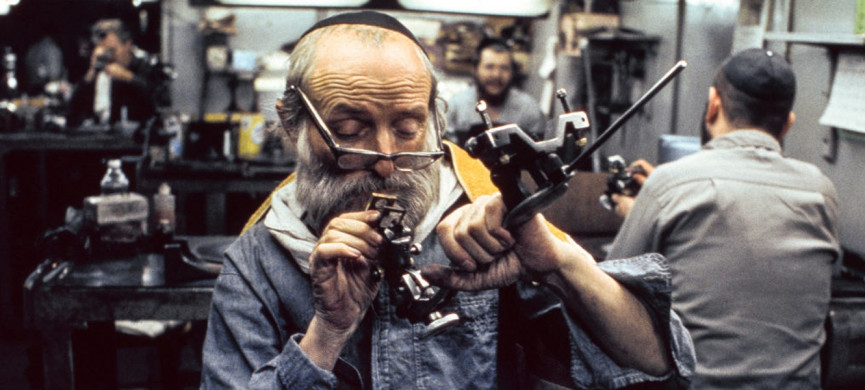 <p>NEW YORK, NY � OCTOBER 19, 1972: Hasidic Jewish man with beard and yarmulke examines with a magnifying glass a diamond that he is polishing in 47th Street workshop in Manhattan, New York on October 19, 1972. The workers at this diamond workshop on 47th Street are religious and observant Jews mostly of the Satmer Hasidim community in Williamsburg, Brooklyn and rent space at the diamond processors workshop for grinding diamonds. (Photo by Nathan Benn/Corbis via Getty Images)</p>