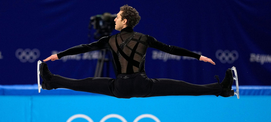 <p>Mandatory Credit: Photo by David J Phillip/AP/Shutterstock (12794223co) Jason Brown, of the United States, competes during the men's short program figure skating competition at the 2022 Winter Olympics, in Beijing Olympics Figure Skating, Beijing, China - 08 Feb 2022</p>