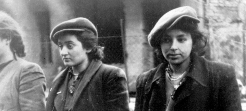 <p>Women prisoners. Copy of German photograph taken during the destruction of the Warsaw Ghetto, Poland, 1943. (WWII War Crimes Records) Exact Date Shot Unknown NARA FILE #: 238-NT-281 WAR &amp; CONFLICT BOOK #: 1277</p>