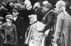 <p>Auschwitz, poland, world war 2, concentration camp victims after disembarking from a freight train at the station near the camp. (Photo by: Sovfoto/UIG via Getty Images)</p>