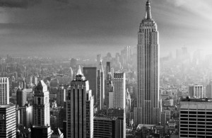 <p>NYC Skyline. Black And White.</p>