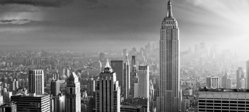 <p>NYC Skyline. Black And White.</p>