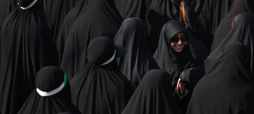 <p>Female members of Iranian militia forces (Basij) attend an anti-Israeli march in Tehran, Iran, January 10, 2025. Majid Asgaripour/WANA (West Asia News Agency) via REUTERS ATTENTION EDITORS - THIS PICTURE WAS PROVIDED BY A THIRD PARTY</p>