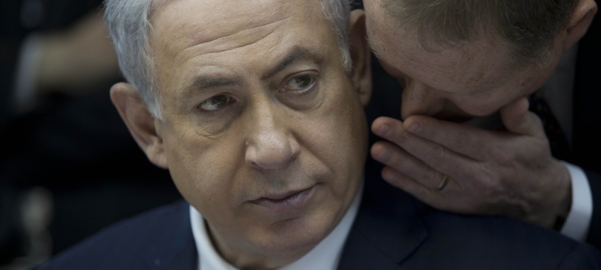 <p>Israel's Prime Minister Benjamin Netanyahu, heads the weekly cabinet meeting, in Jerusalem, Sunday, Jan. 24, 2016. (Abir Sultan/Pool Photo via AP)</p>